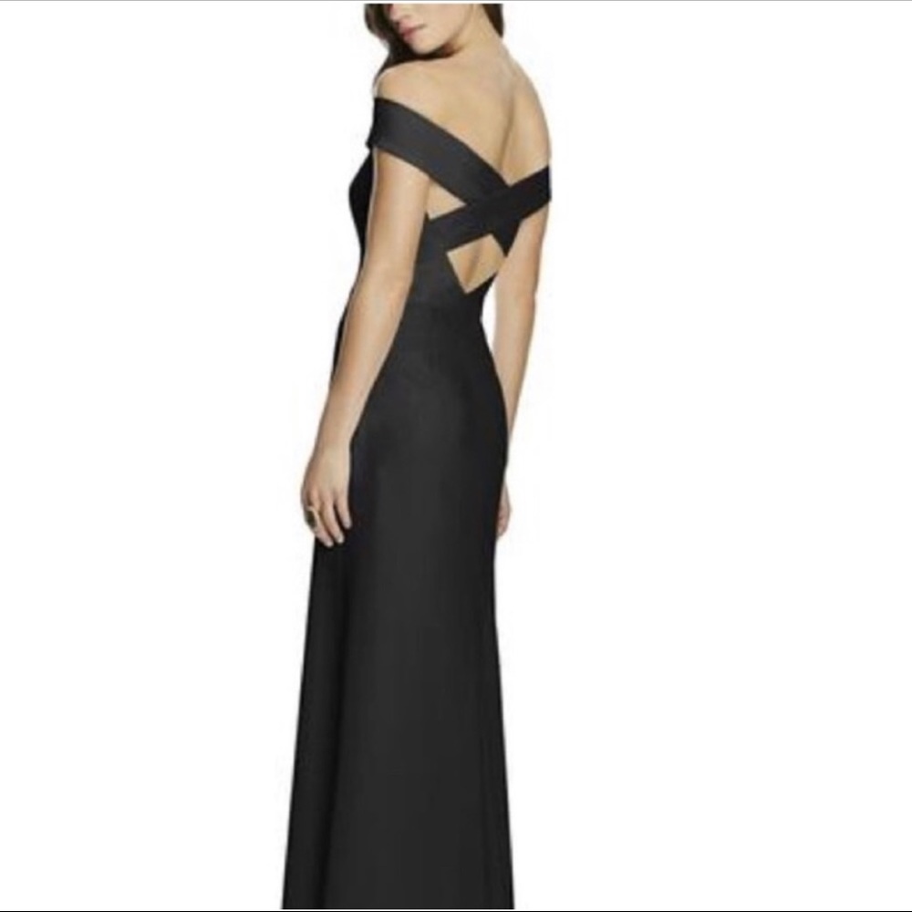 Dessy Collection Crepe Off-the-Shoulder Dress 2987